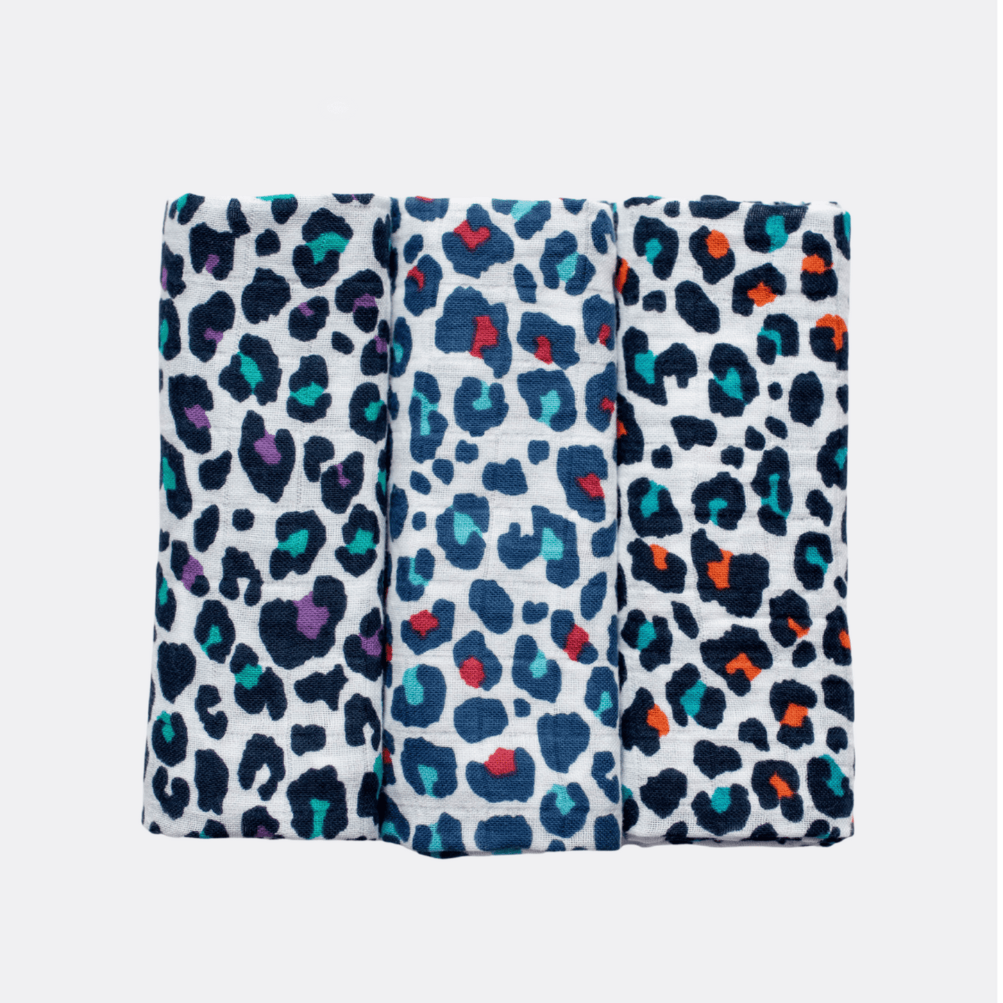 LEOPARD PRINT MUSLIN 3-PACK - 5 to 12 months