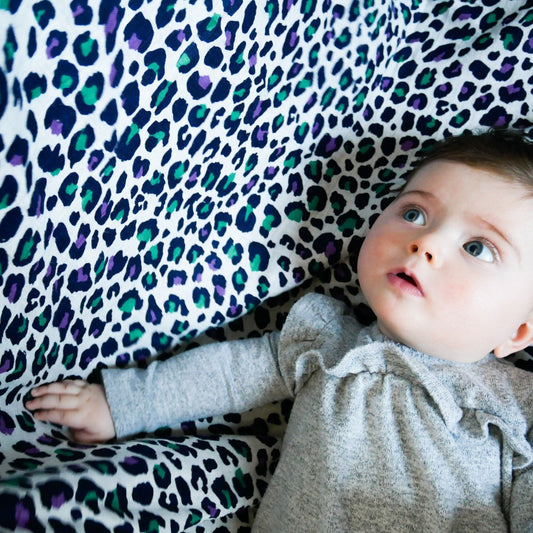 XL PURPLE LEOPARD MUSLIN - 5+m