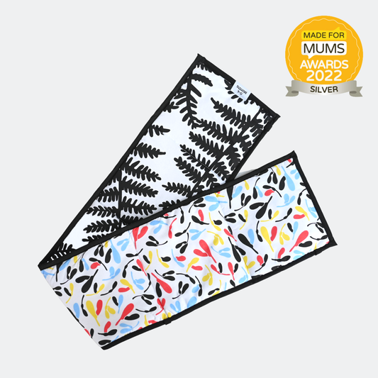 PLANT PRINT SENSORY STRIP - reversible newborn to 4 months and 5+ months - SAMPLE SALE