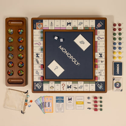 3-in-1 Premium Game Collection: Monopoly, Sorry & Mancala