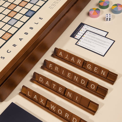 3-in-1 Premium Game Collection: Scrabble, Trivial Pursuit & Cribbage