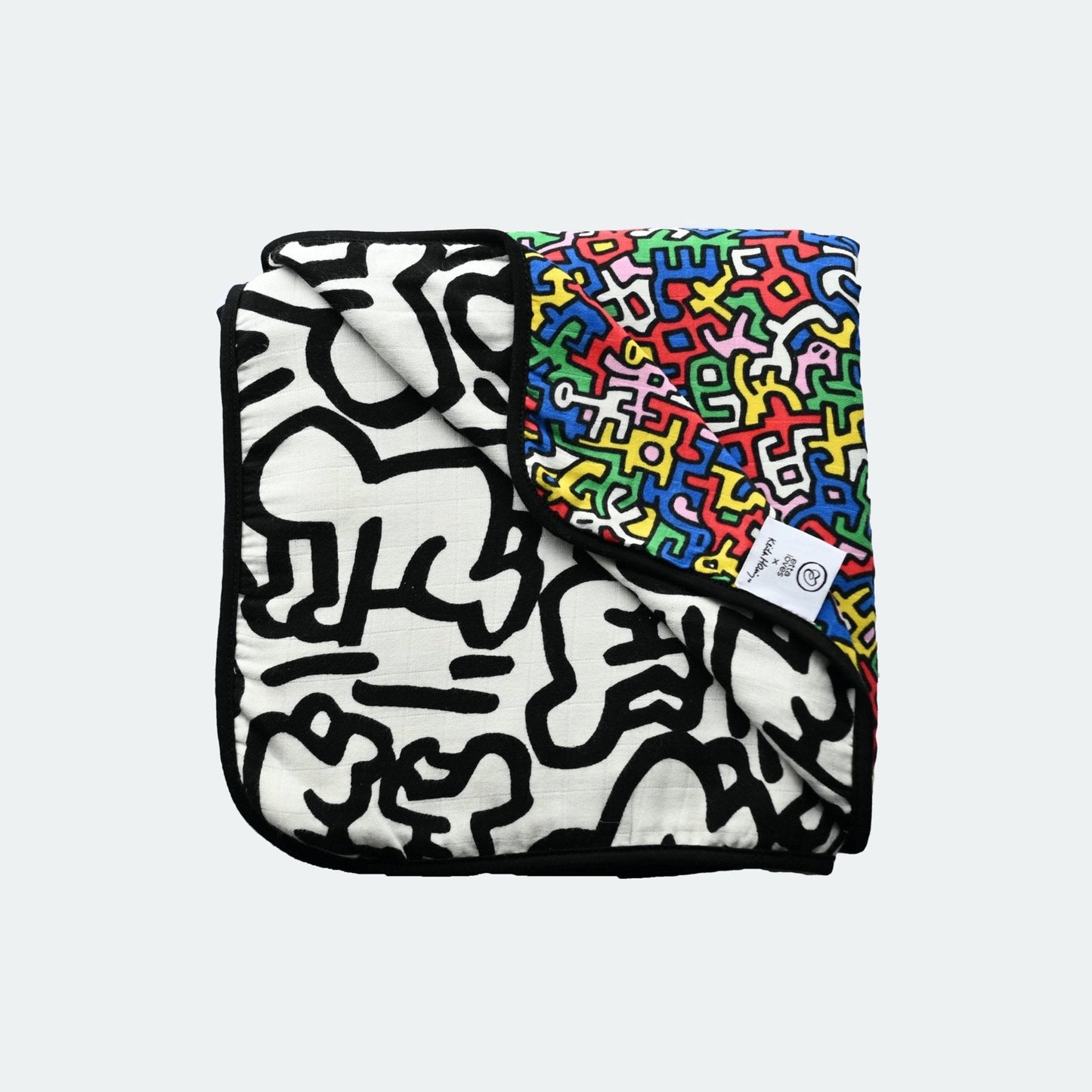 ETTA LOVES x KEITH HARING MUSLIN BLANKET - reversible newborn to 4 months / 5+ months - SAMPLE SALE