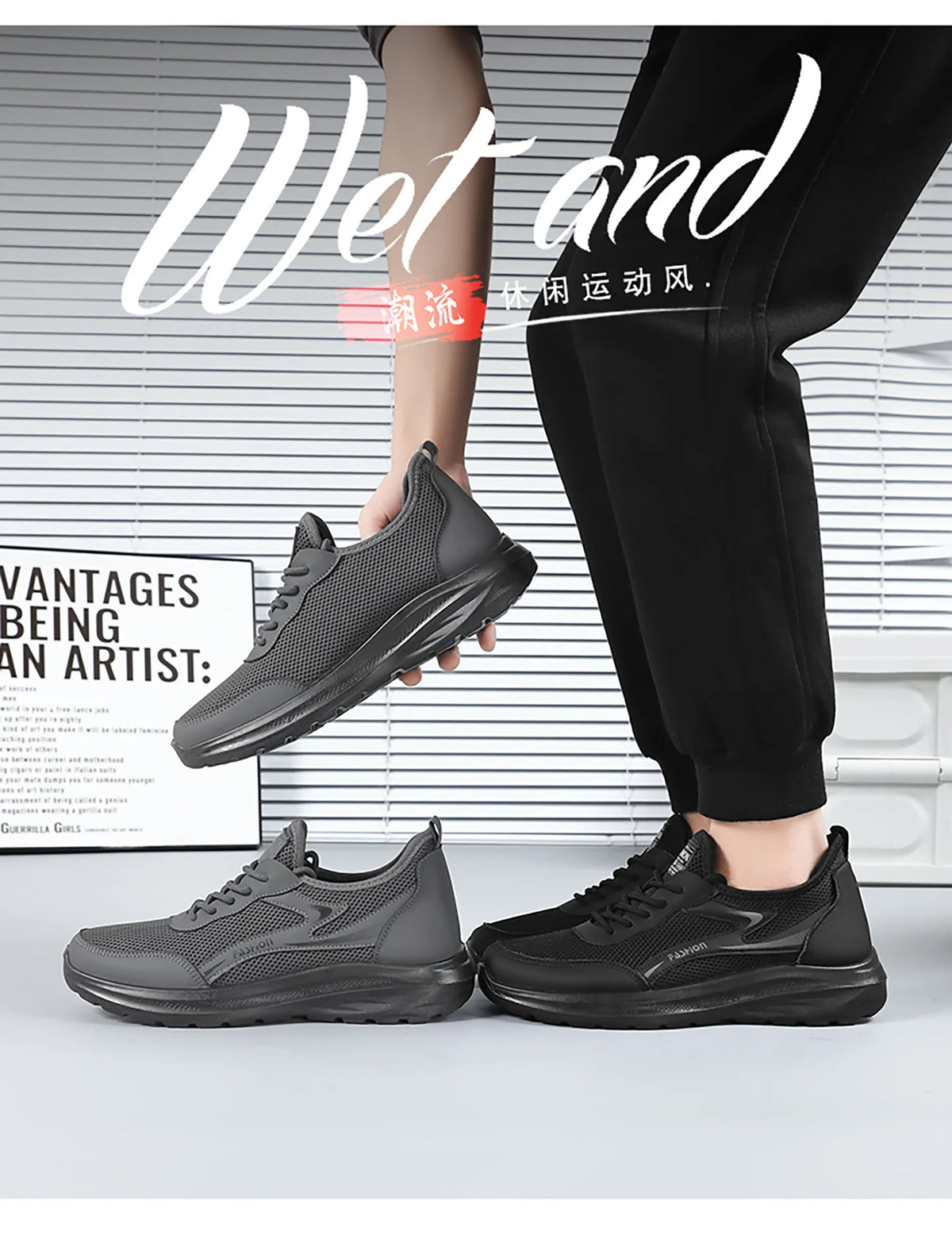 2026 New Men Casual Shoes Breathable Mesh Sneakers Lightweight Outdoor Sport Running Shoes Comfortable Walking Footwear