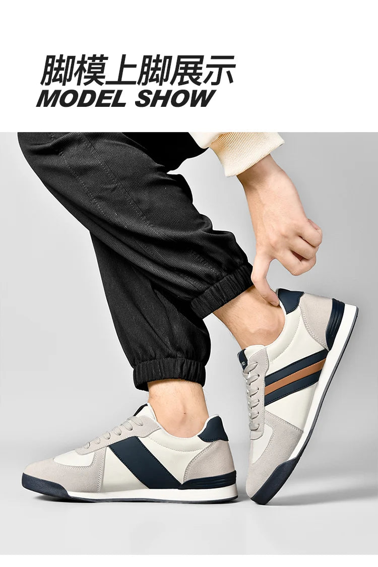 2026 Men Retro Sneakers Flat Sole Versatile Casual Shoes Comfortable Daily Footwear Stylish Vintage Men's Footwear