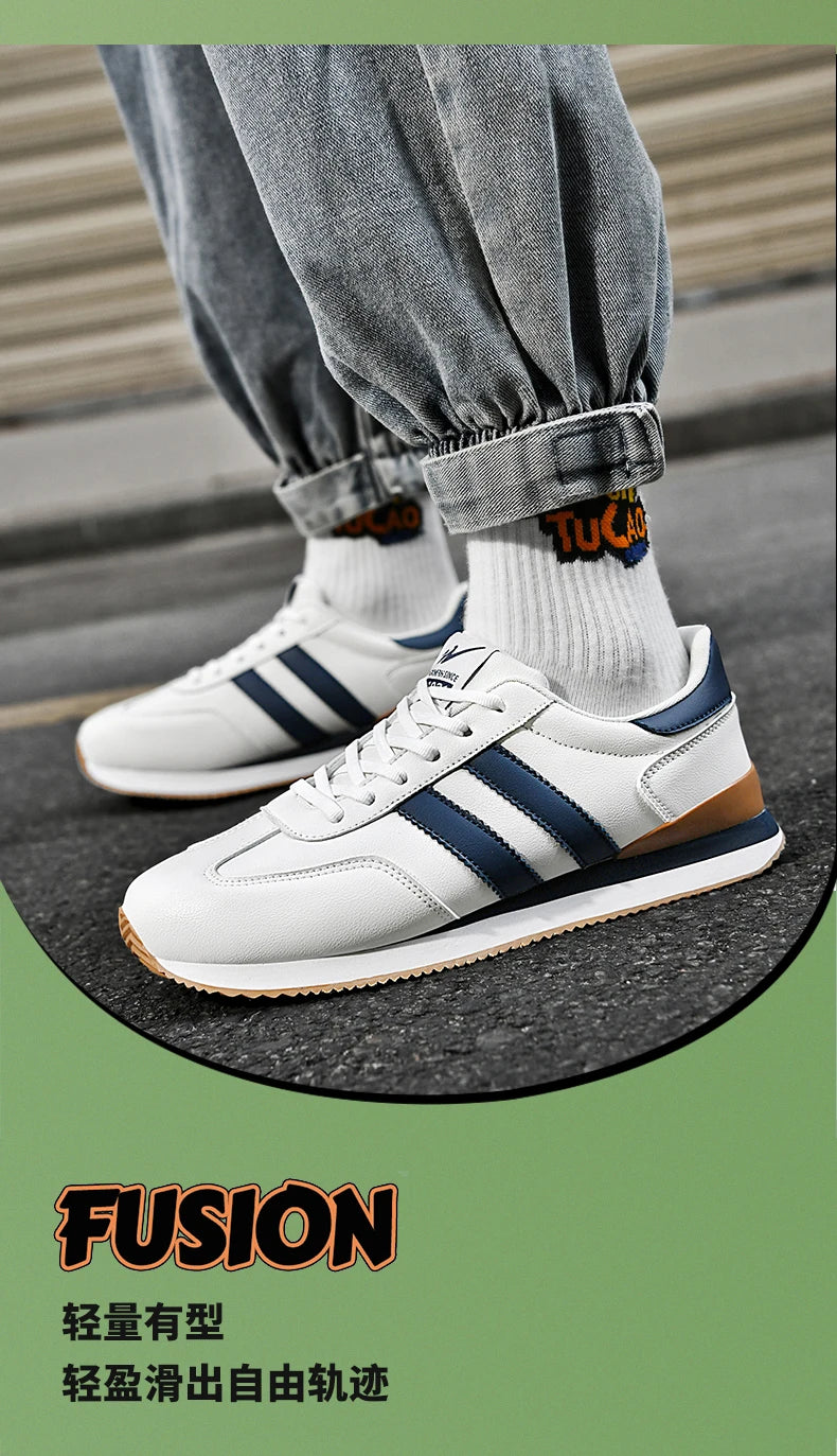 2026 Men Retro Sneakers Casual Shoes White Green Fashion Comfortable Daily Footwear