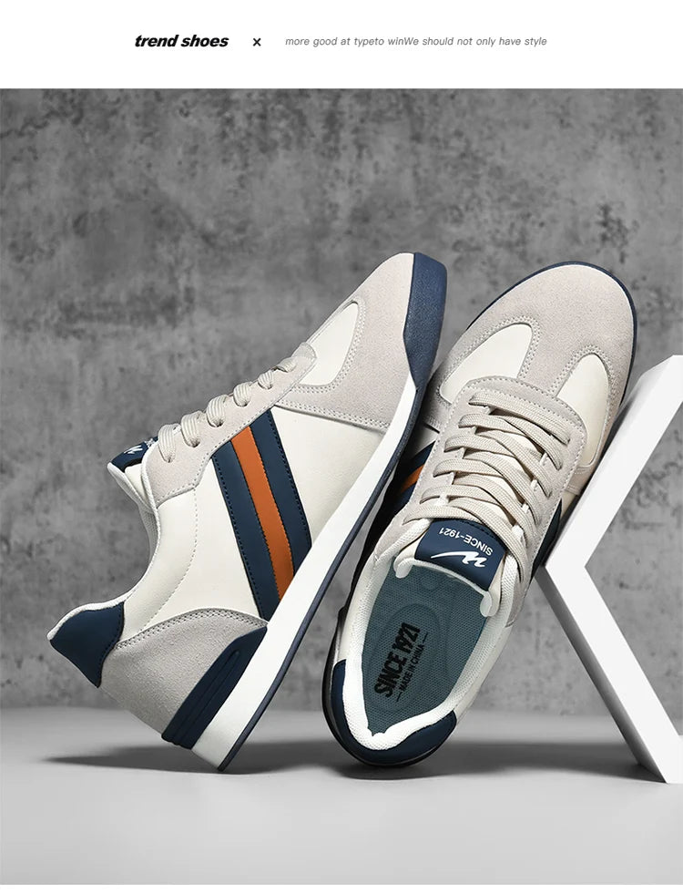 2026 Men Retro Sneakers Flat Sole Versatile Casual Shoes Comfortable Daily Footwear Stylish Vintage Men's Footwear