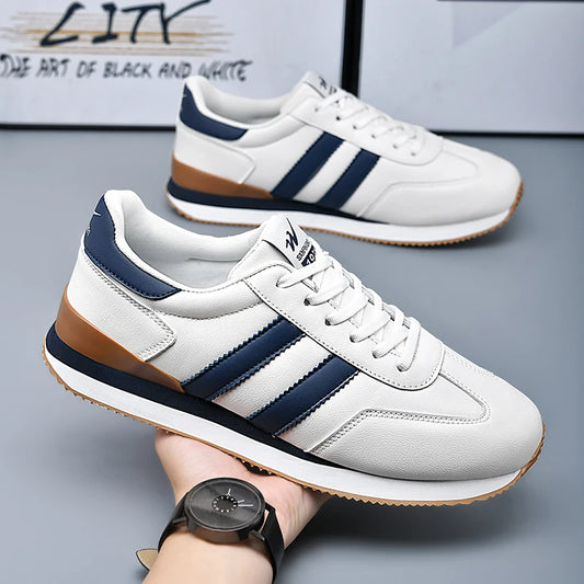 2026 Men Retro Sneakers Casual Shoes White Green Fashion Comfortable Daily Footwear