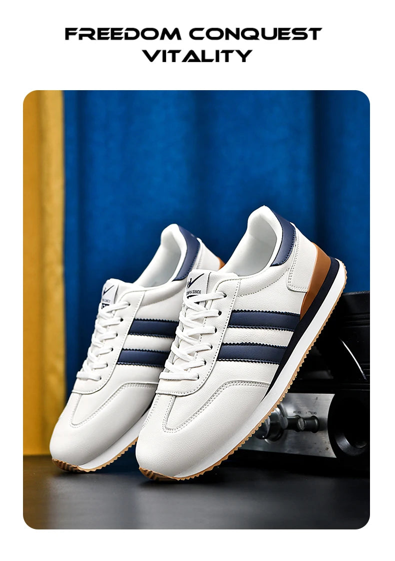 2026 Men Retro Sneakers Casual Shoes White Green Fashion Comfortable Daily Footwear