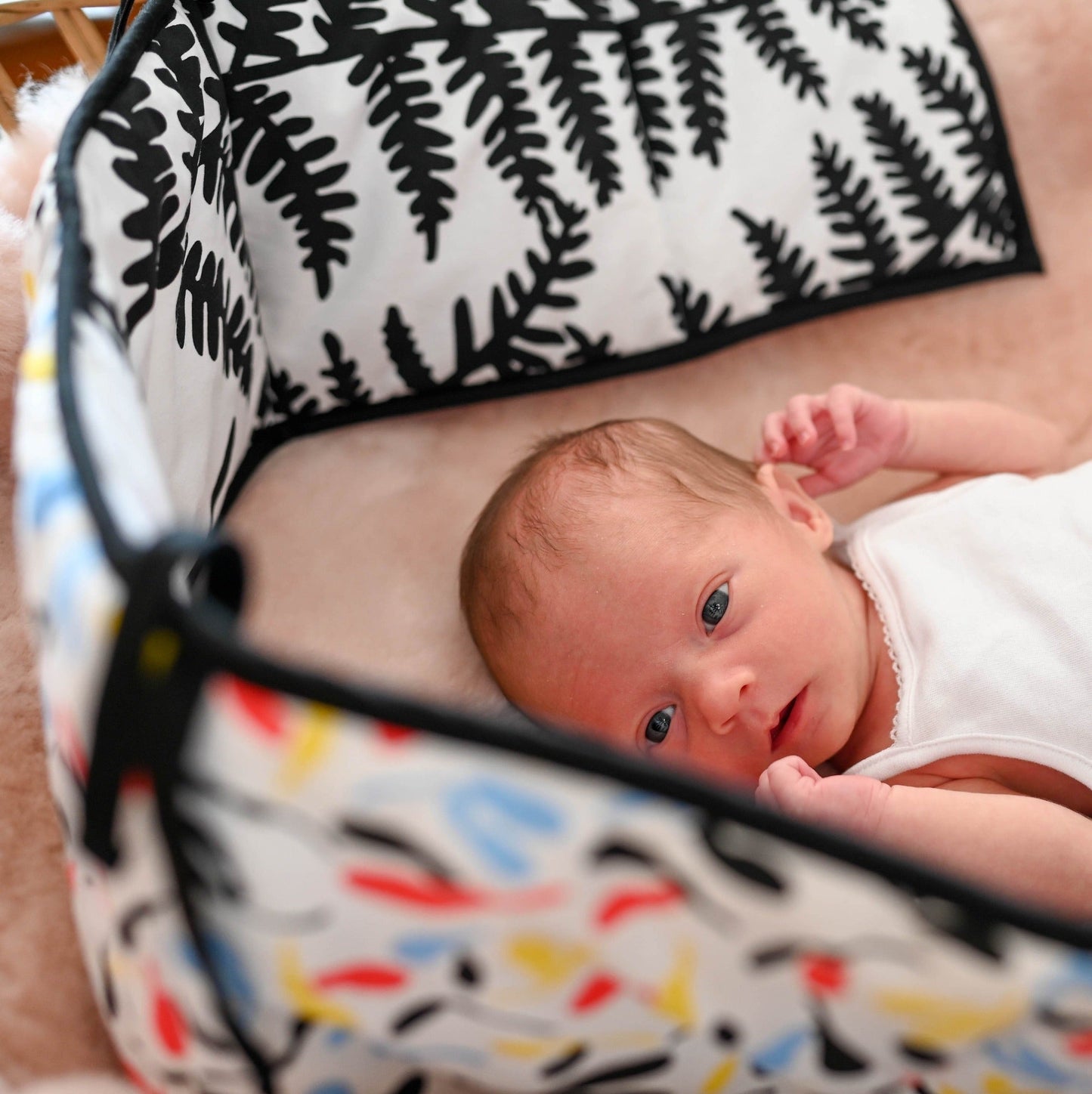 PLANT PRINT SENSORY STRIP - reversible newborn to 4 months and 5+ months - SAMPLE SALE