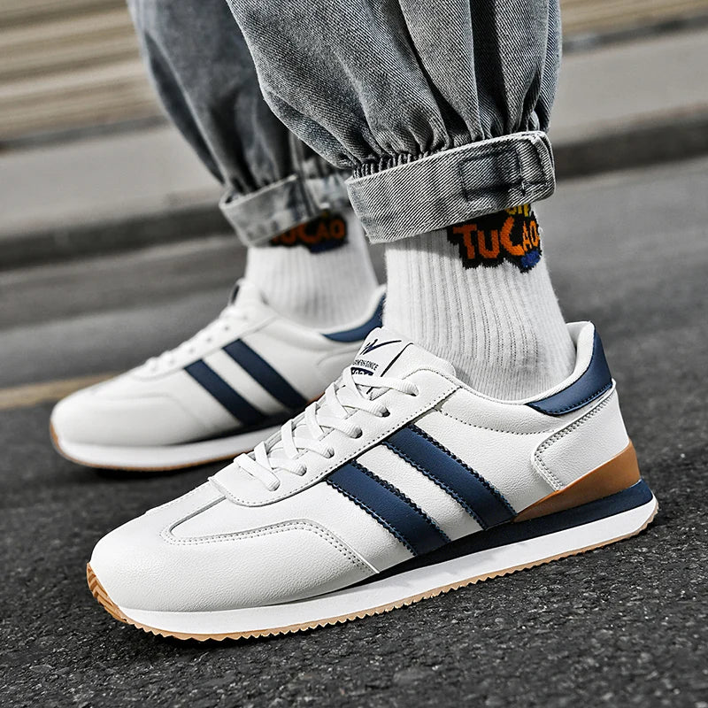 2026 Men Retro Sneakers Casual Shoes White Green Fashion Comfortable Daily Footwear