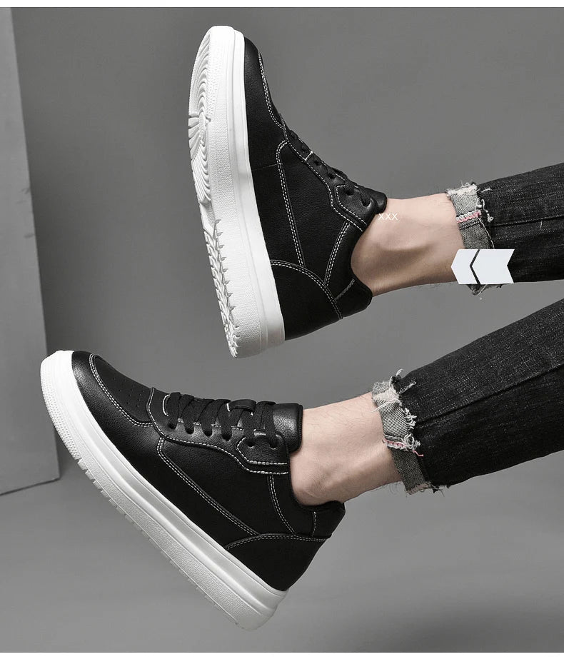 High Quality Men Sneakers Elevator Shoes for Men Fashion Casual Shoes Comfortable Leather Sports Shoes Height Increase 6/8/10cm