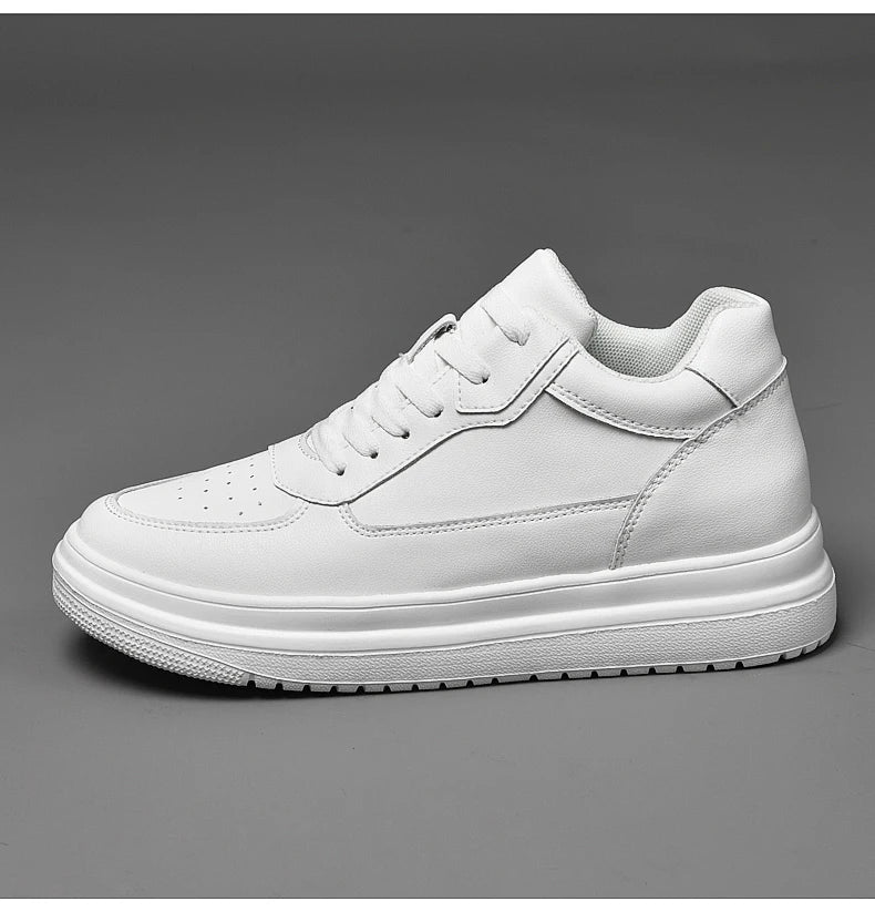 High Quality Men Sneakers Elevator Shoes for Men Fashion Casual Shoes Comfortable Leather Sports Shoes Height Increase 6/8/10cm