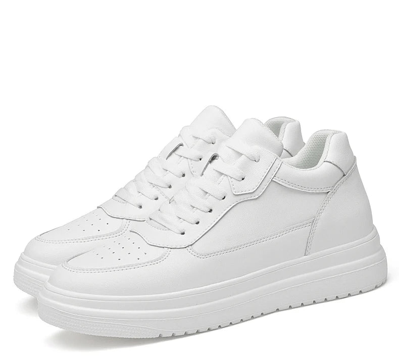 High Quality Men Sneakers Elevator Shoes for Men Fashion Casual Shoes Comfortable Leather Sports Shoes Height Increase 6/8/10cm