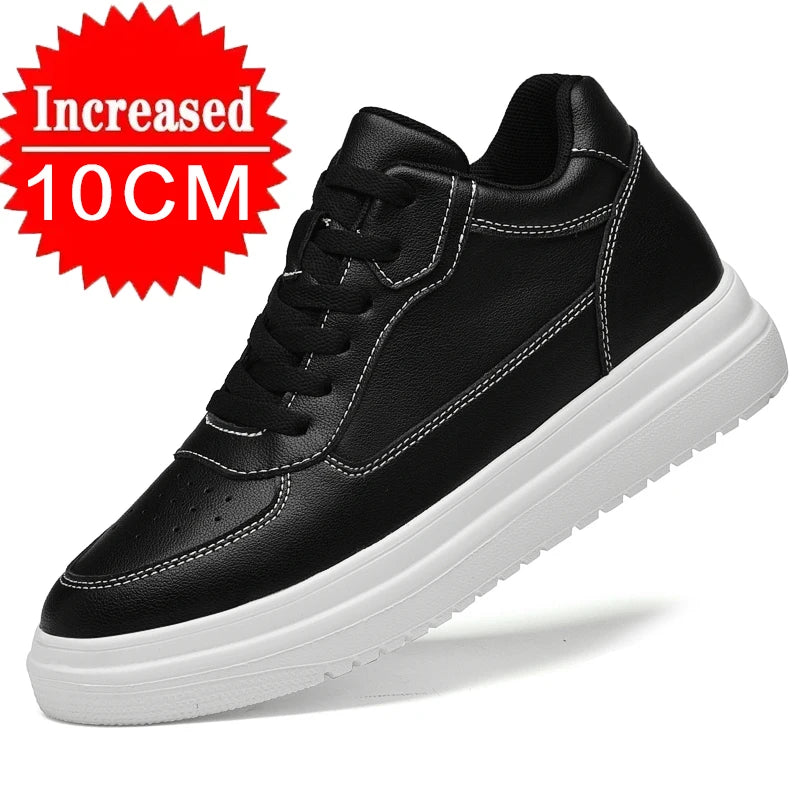 High Quality Men Sneakers Elevator Shoes for Men Fashion Casual Shoes Comfortable Leather Sports Shoes Height Increase 6/8/10cm