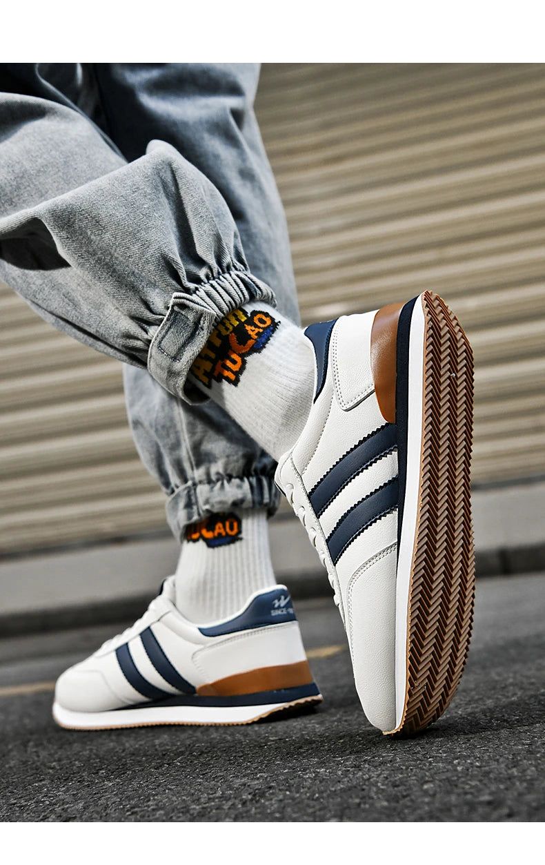 2026 Men Retro Sneakers Casual Shoes White Green Fashion Comfortable Daily Footwear