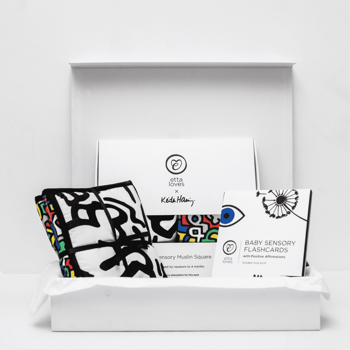 GIFT COLLECTION BOX IN 'KEITH HARING'- for babies' first year