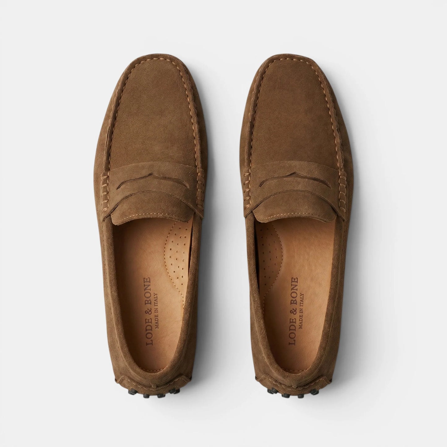 Men's Suede Driver Loafers with Slip-On Design