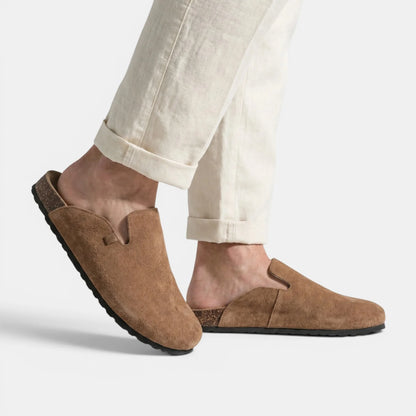 Men's Round Toe Slip On Mule Shoes