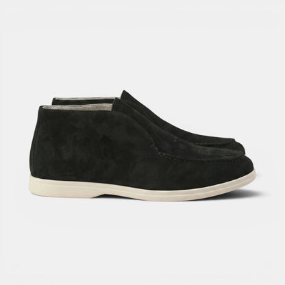 Men’s Slip-On Suede Shoes with Round Toe