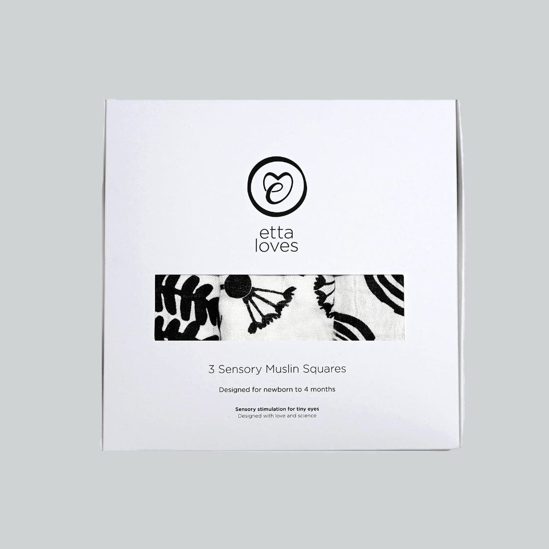 PLANT PRINT 3-PACK MUSLINS - birth to 4 months