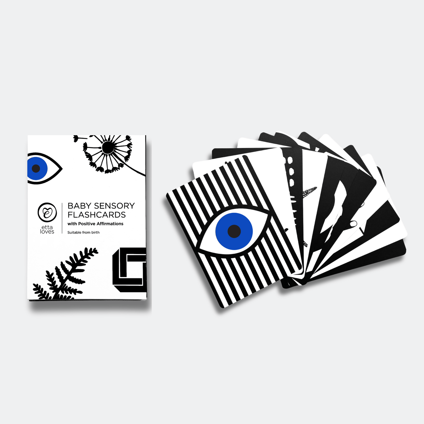 SENSORY FLASHCARDS WITH POSITIVE AFFIRMATIONS - suitable from birth