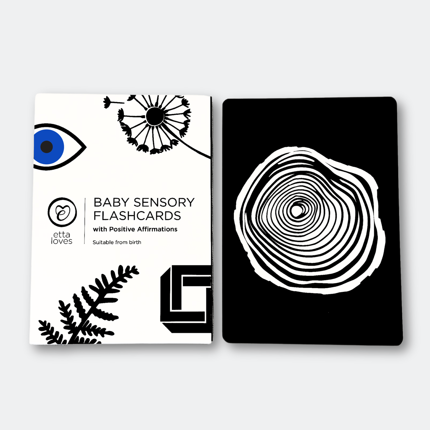 SENSORY FLASHCARDS WITH POSITIVE AFFIRMATIONS - suitable from birth