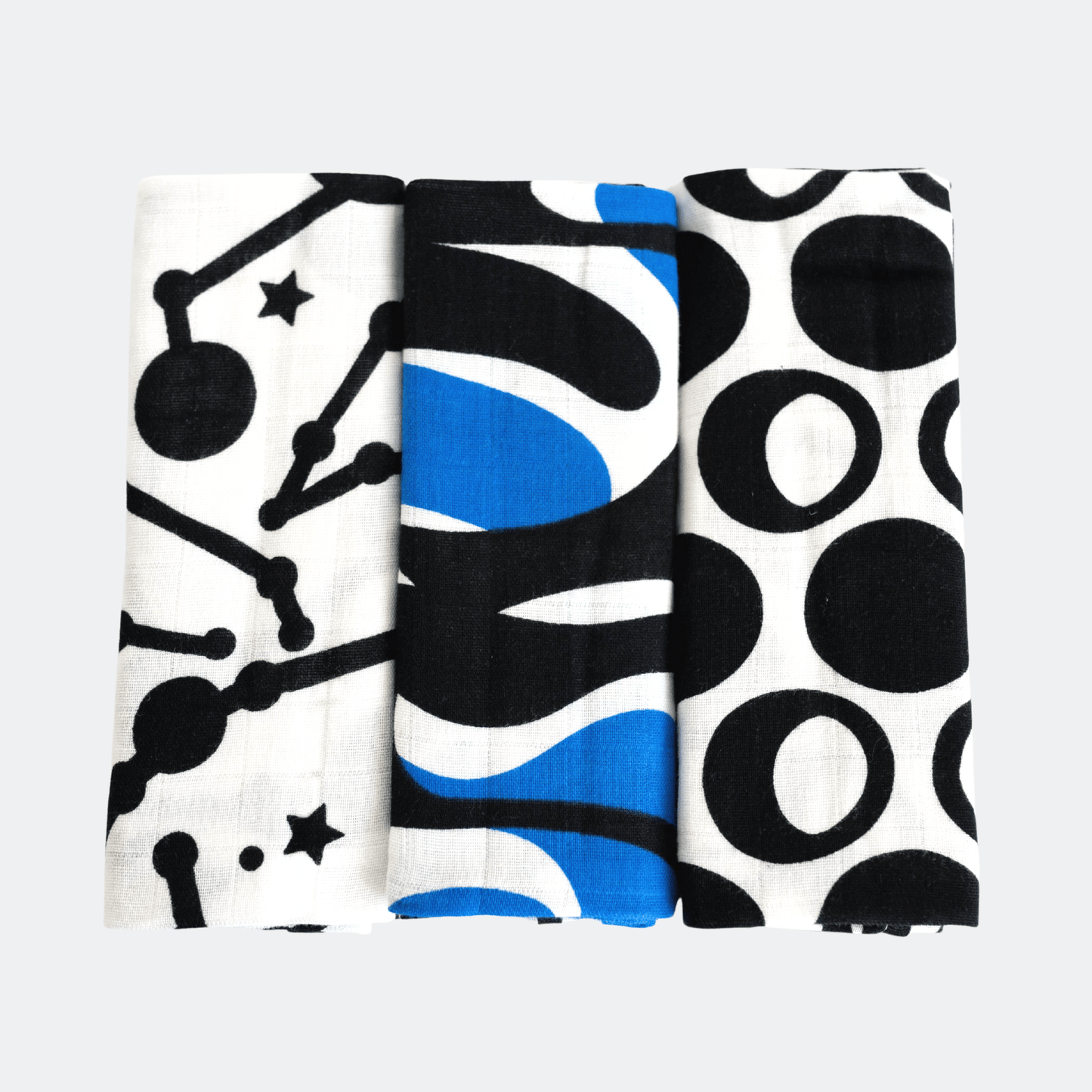 SKY PRINT MUSLIN 3-PACK - from birth to 4 months
