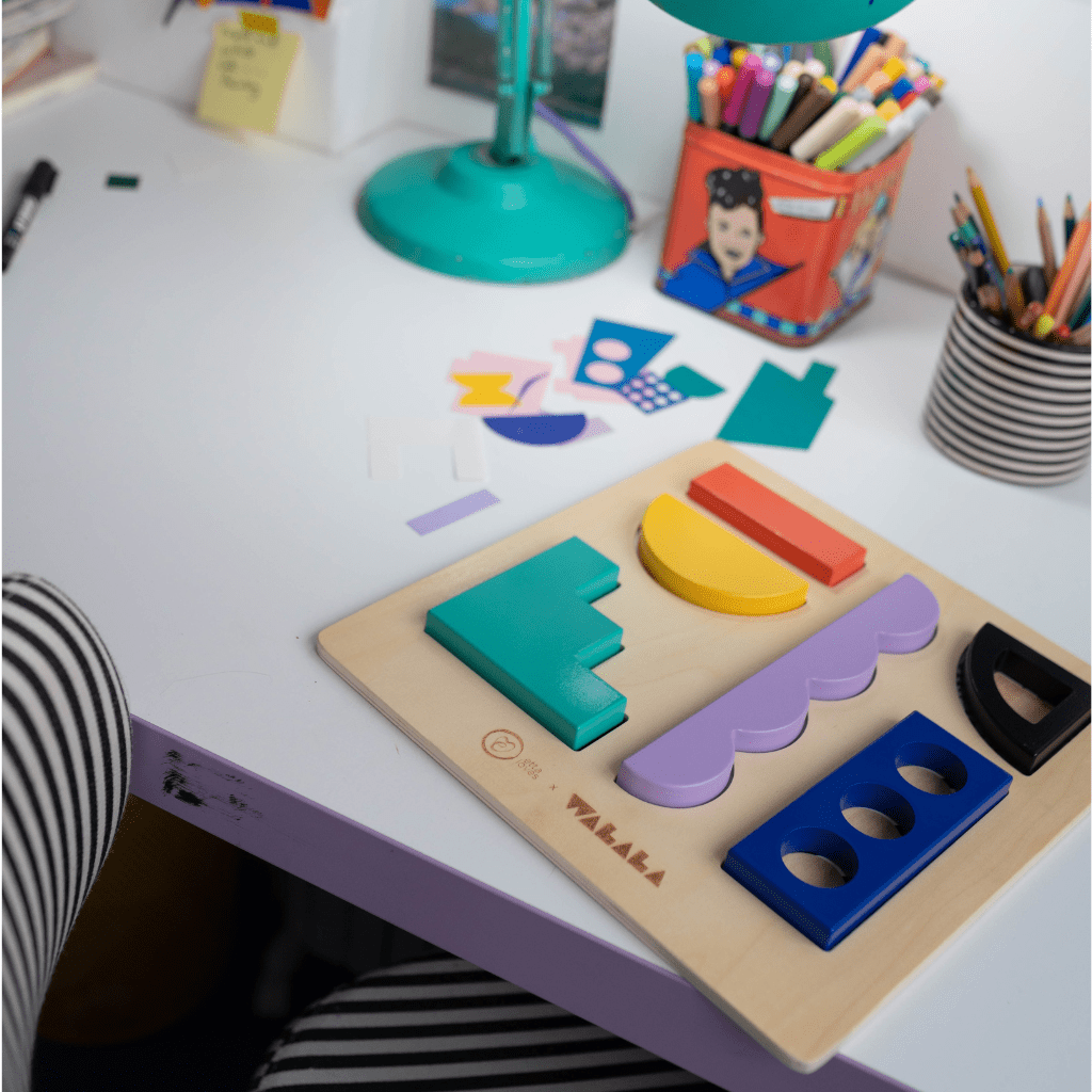 WOODEN PUZZLE BOARD - Suitable from 12 months onwards