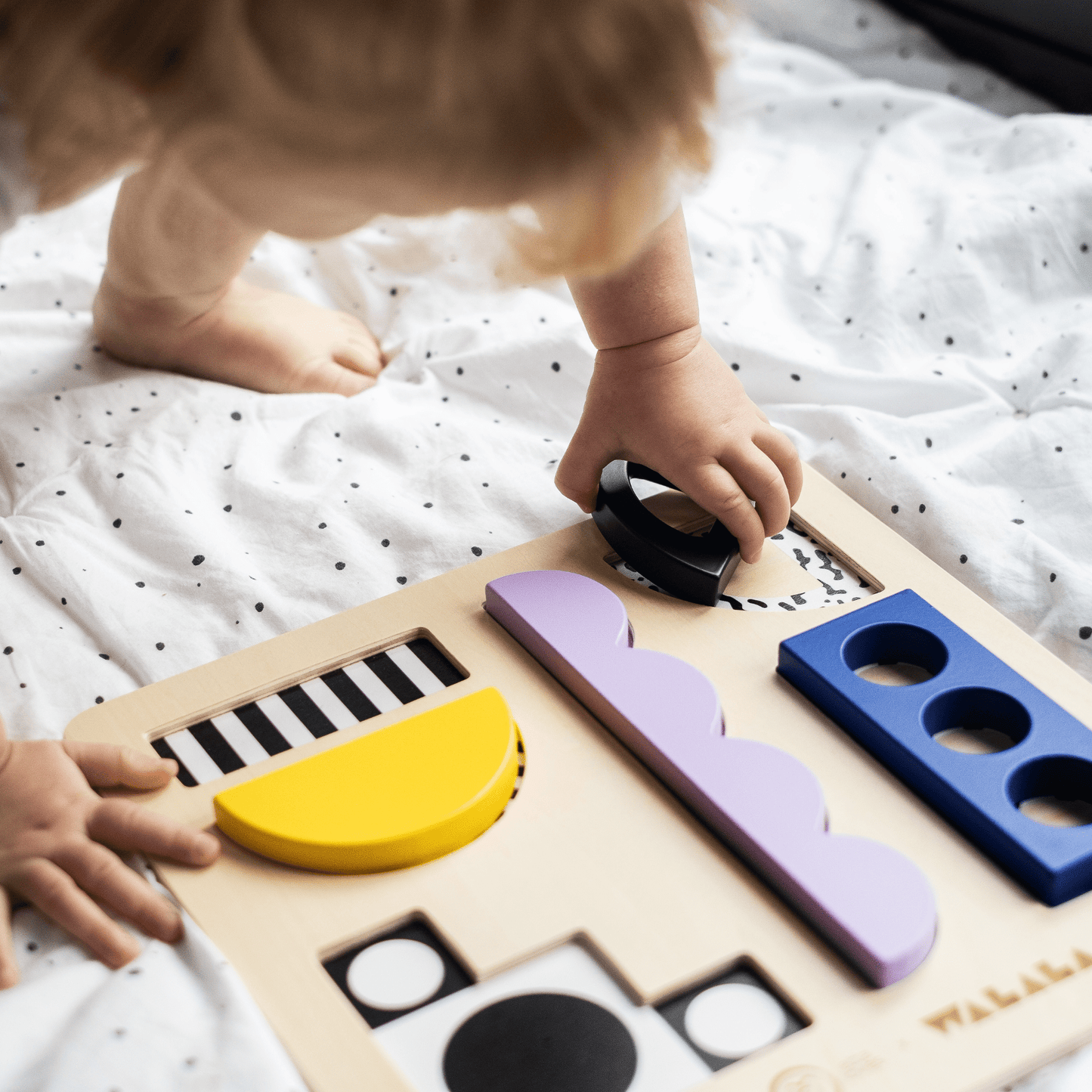 WOODEN PUZZLE BOARD - Suitable from 12 months onwards
