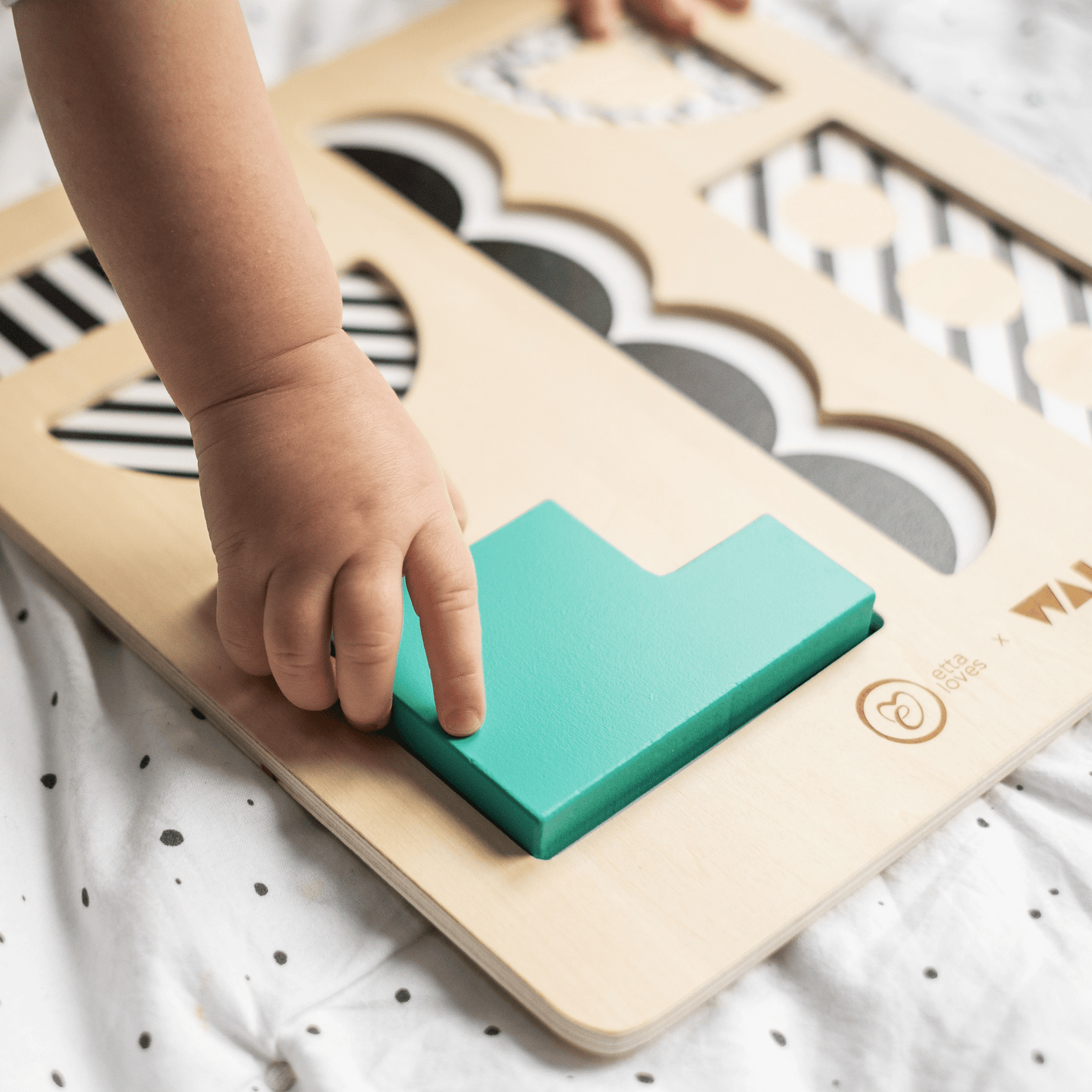 WOODEN PUZZLE BOARD - Suitable from 12 months onwards