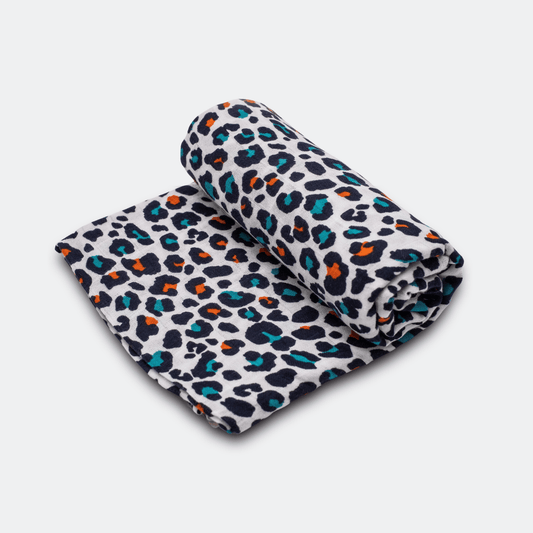 XL ORANGE LEOPARD MUSLIN - 5+m