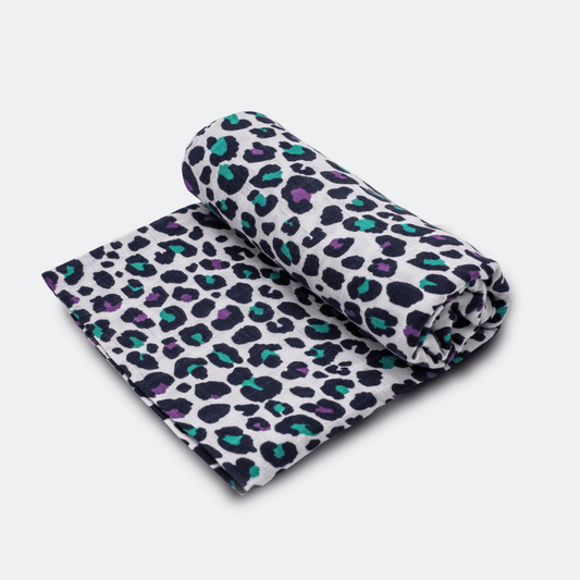 XL PURPLE LEOPARD MUSLIN - 5+m